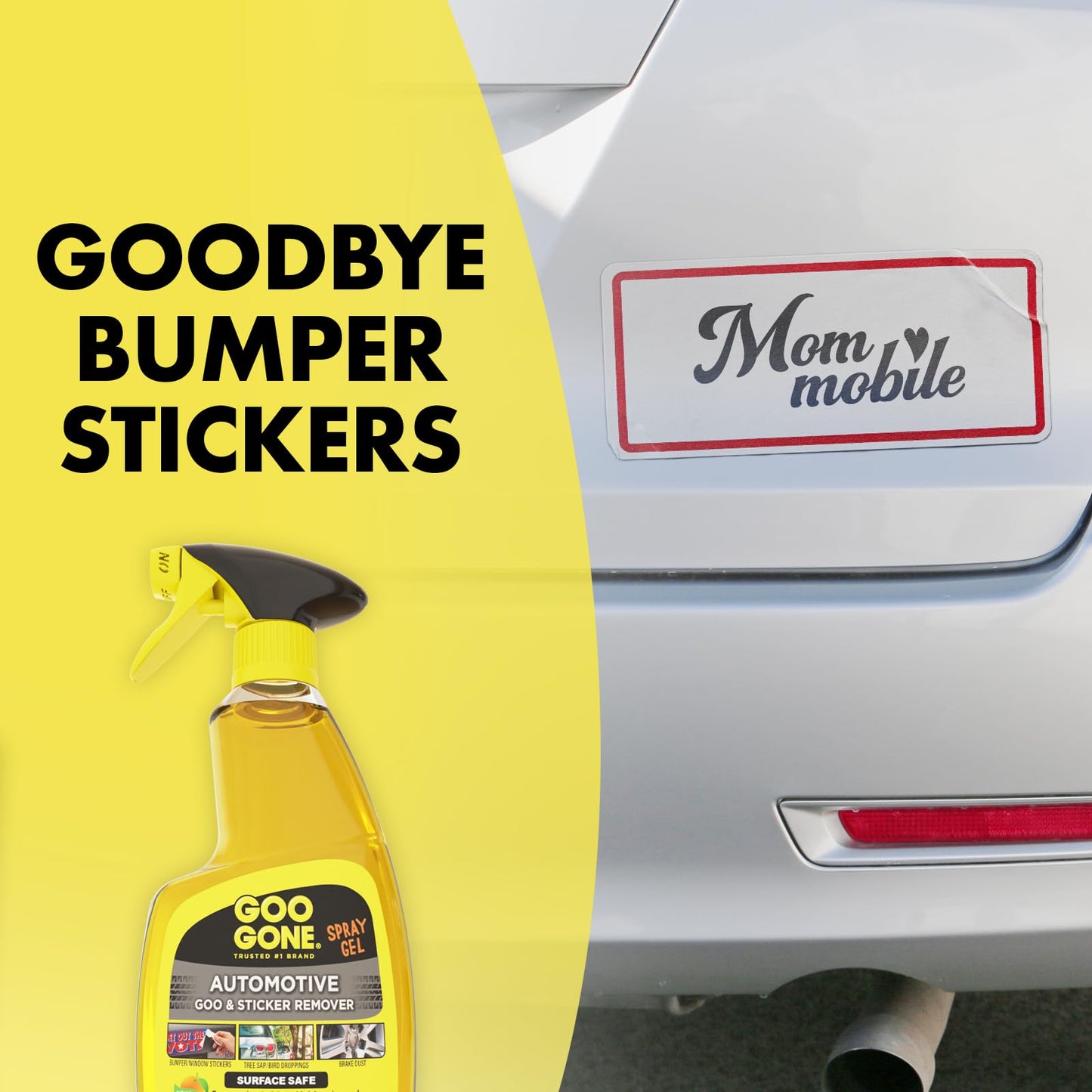 Goo Gone Automotive - Cleans Auto Interiors/ Bodies and Rims, Removes Bugs & Stickers - 12 Fl. Oz.