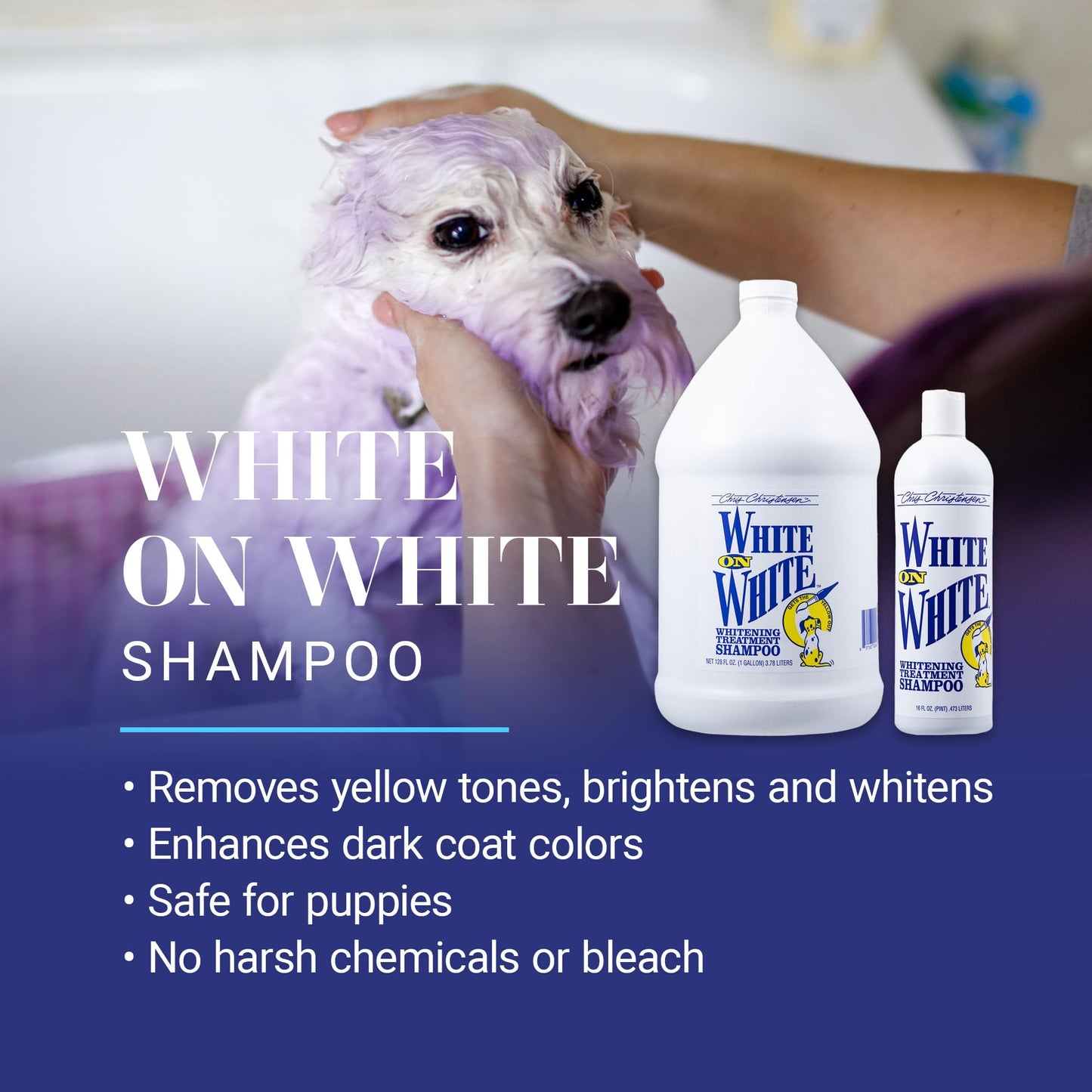 Chris Christensen White on White Whitening Treatment Dog Shampoo (16OZ)