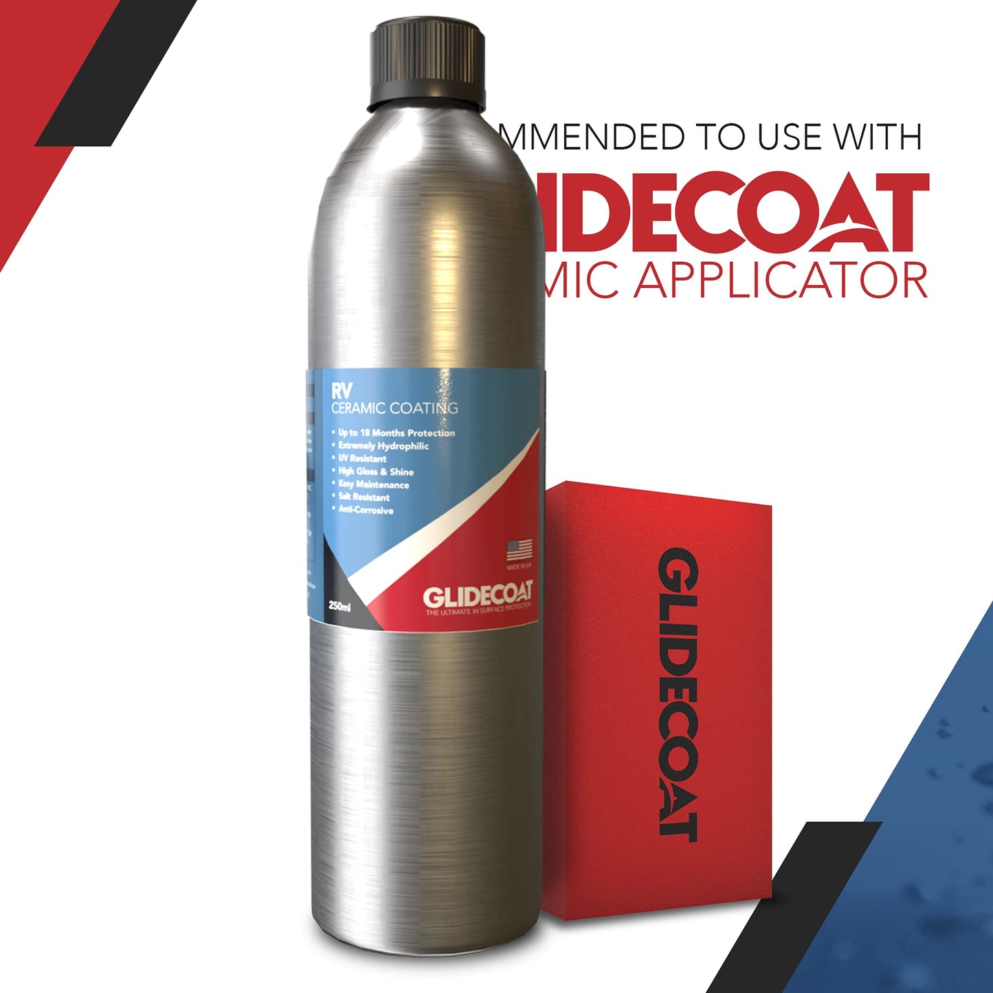Glidecoat RV Ceramic Coating (250ml) - 9H Ceramic Coating for RVs, Aircraft, Cars & More - Better Than RV Wax and More Durable than Regular Ceramic Coating for Cars - Finest Nano Coating for the Road