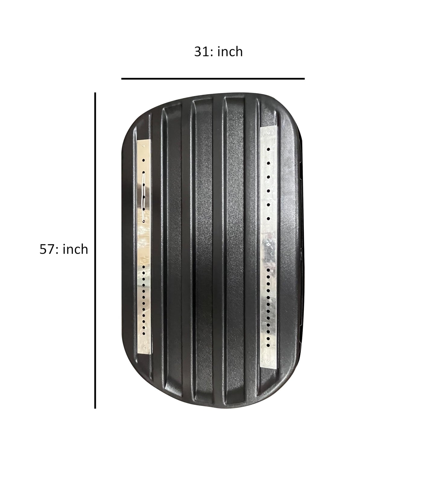 Black Horse Rooftop Cargo Carrier ABS + PMMA Hard Shell, 12 Cubic Feet Waterproof Car Roof Cargo Carrier Box w/Dual Side Opening, Security Key, 165lbs Capacity, for 29" to 80" Wide Crossbar Rack