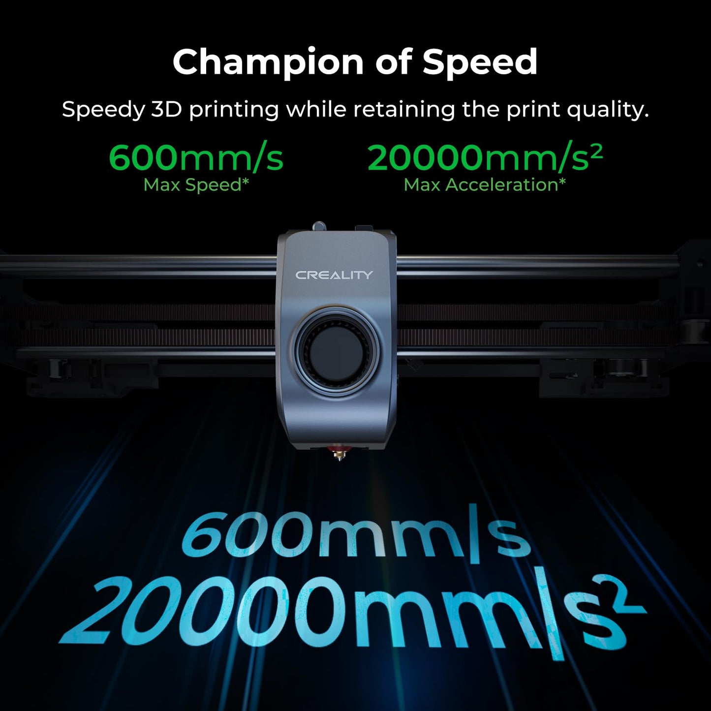 Creality K1C 3D Printer, 600mm/s High Speed Printing, Robust Direct Extruder, Fully Auto Leveling with Al Camera, Support Carbon Fiber Filaments 3D Printers