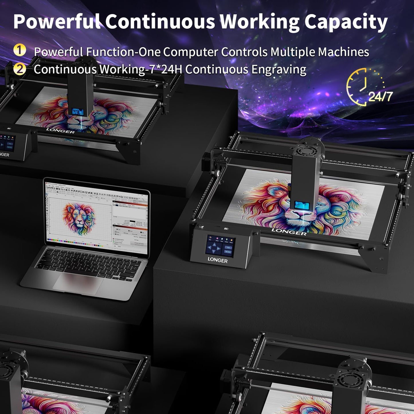 Longer RAY5 20W Laser Engraver,20000mW Output,32-bit Motherboard, 130W CNC Laser Cutter,App Offline Control, DIY Engraver Tool for Metal/Glass/Wood, Engraving Speed of 10000 mm/min