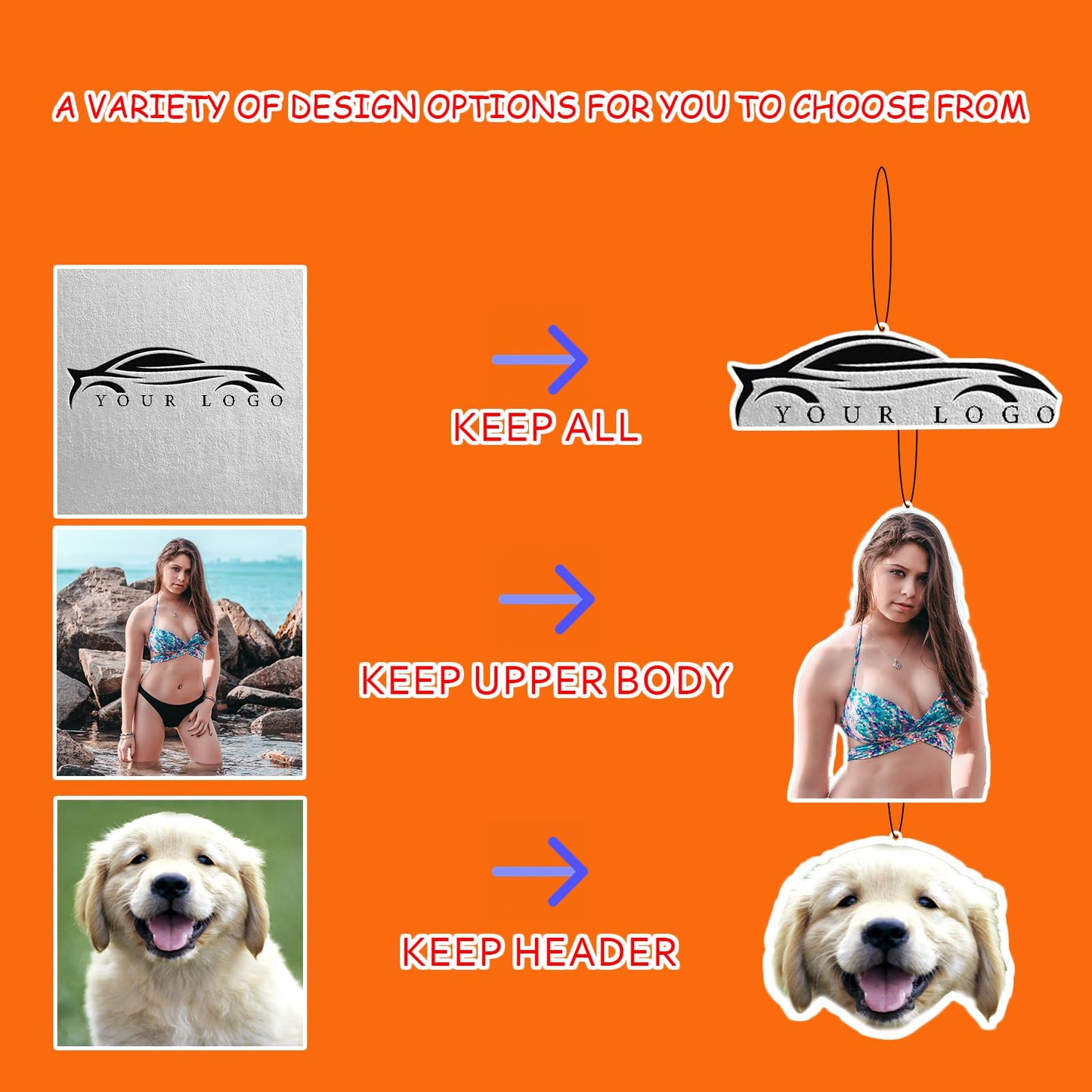 100PCS Custom Air Fresheners with Picture - Personalized Double Sided Picture Air Freshener, Customized Air Freshener for Car Wardrobe, Bathroom, Wardrobes, Anniversary Presents (Irregular Shape)