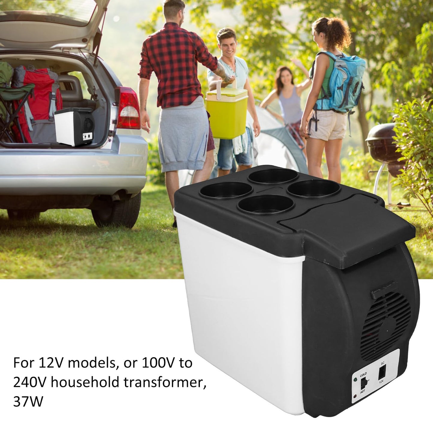 Car Refrigerator, 12V Mini Fridge Electric Cooler and Warmer for Car, 6 Liter Capacity, Portable Car Freezer Car Fridge Small Fridge for Car, RV, and Camping Use
