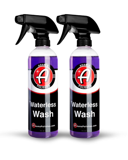 Adam's Polishes Waterless Wash - Car Cleaning Spray for Detailing | Safe Ultra Slick Lubricating Formula for Car, Boat, Motorcycle, RV | No Garden Hose, Wash Soap, or Foam Cannon Needed - Pack of 2