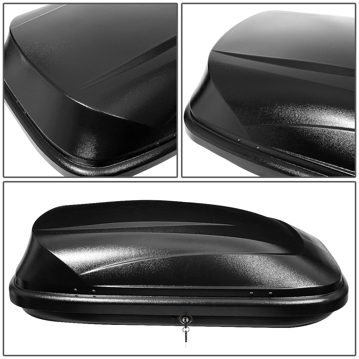 Heavy Duty Rooftop Cargo Carrier ABS Lockable Car Roof Rack Cargo Carrier, Capacity 110 LBS, 53 X 34 X 15 Inches, Black