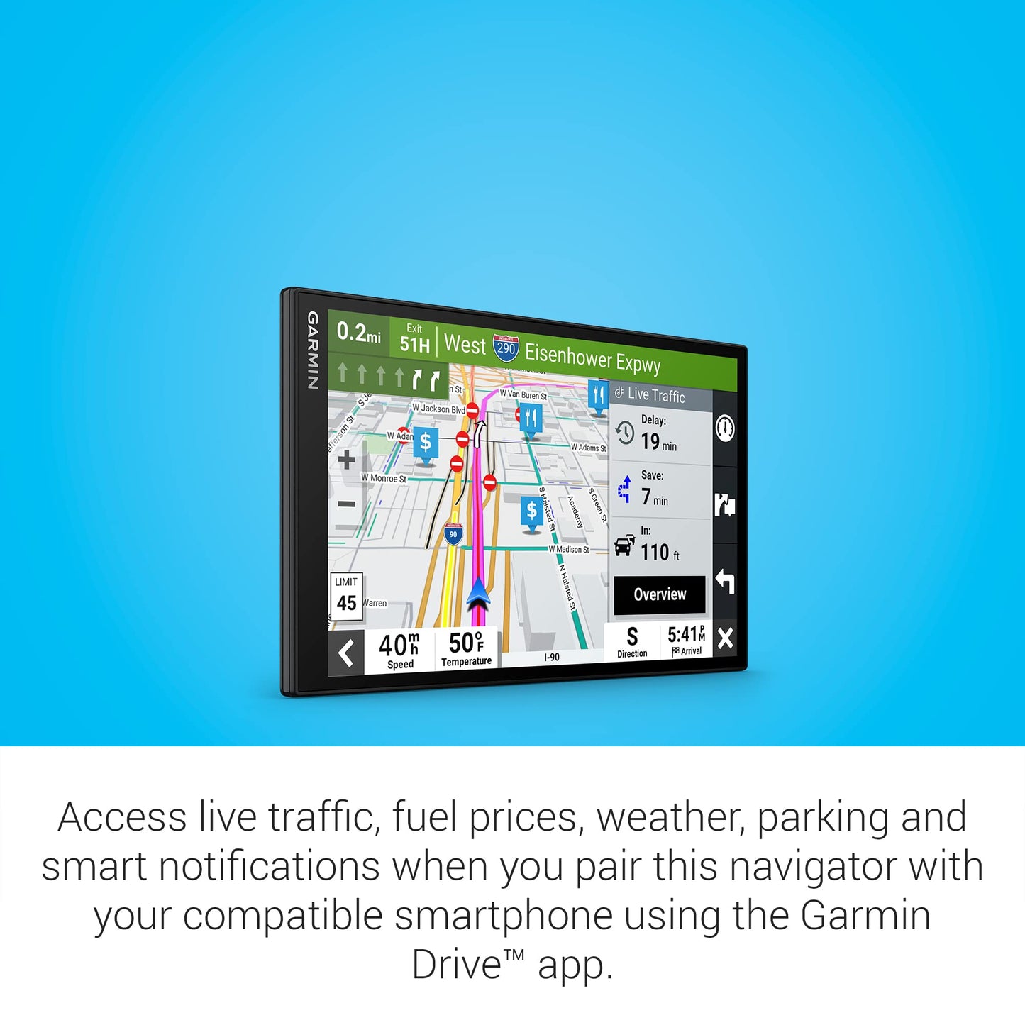 Garmin DriveSmart 86, 8-inch Car GPS Navigator with Bright, Crisp High-Resolution Maps and Garmin Voice Assist