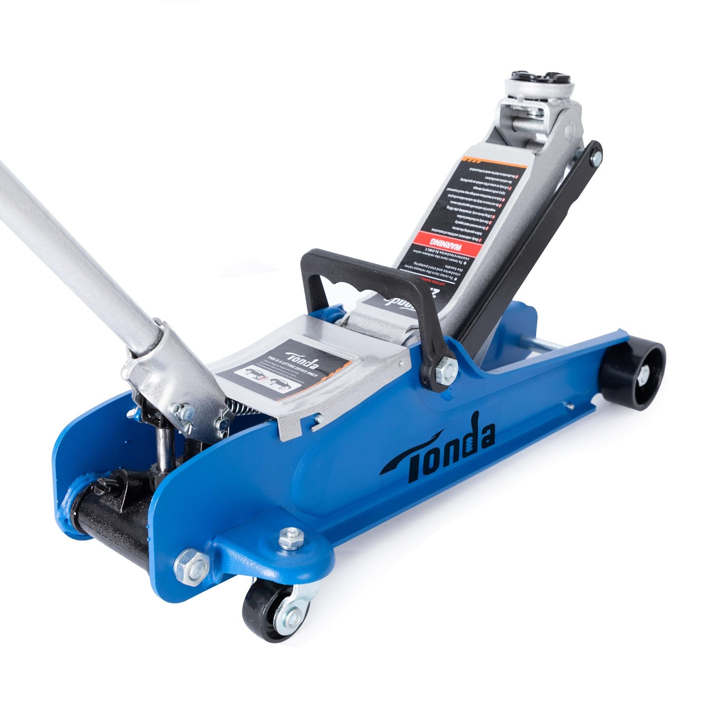 TONDA Low Profile Car Jack, 2.5 Ton (5,000 lb) Hydraulic Trolley Floor Jack for Garage, Home, Shop, Lifting Range 3.35" to 14.57", Blue