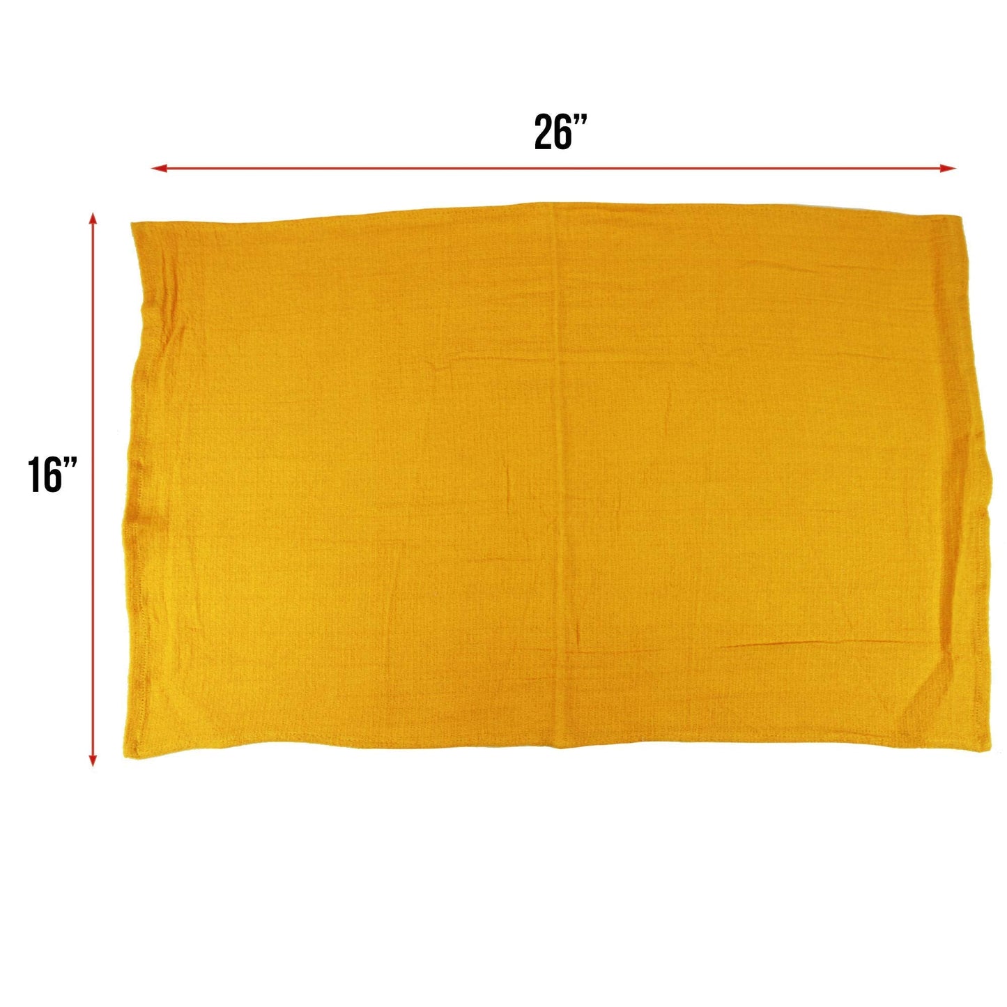 Arkwright Surgical Huck Towels - (Bulk Case of 120) Lint Free & Highly Absorbent Pre-Treated Cotton Cleaning Cloths, Perfect for Medical, Auto Detailing, Window, and Shop, 16 x 26 in, Yellow