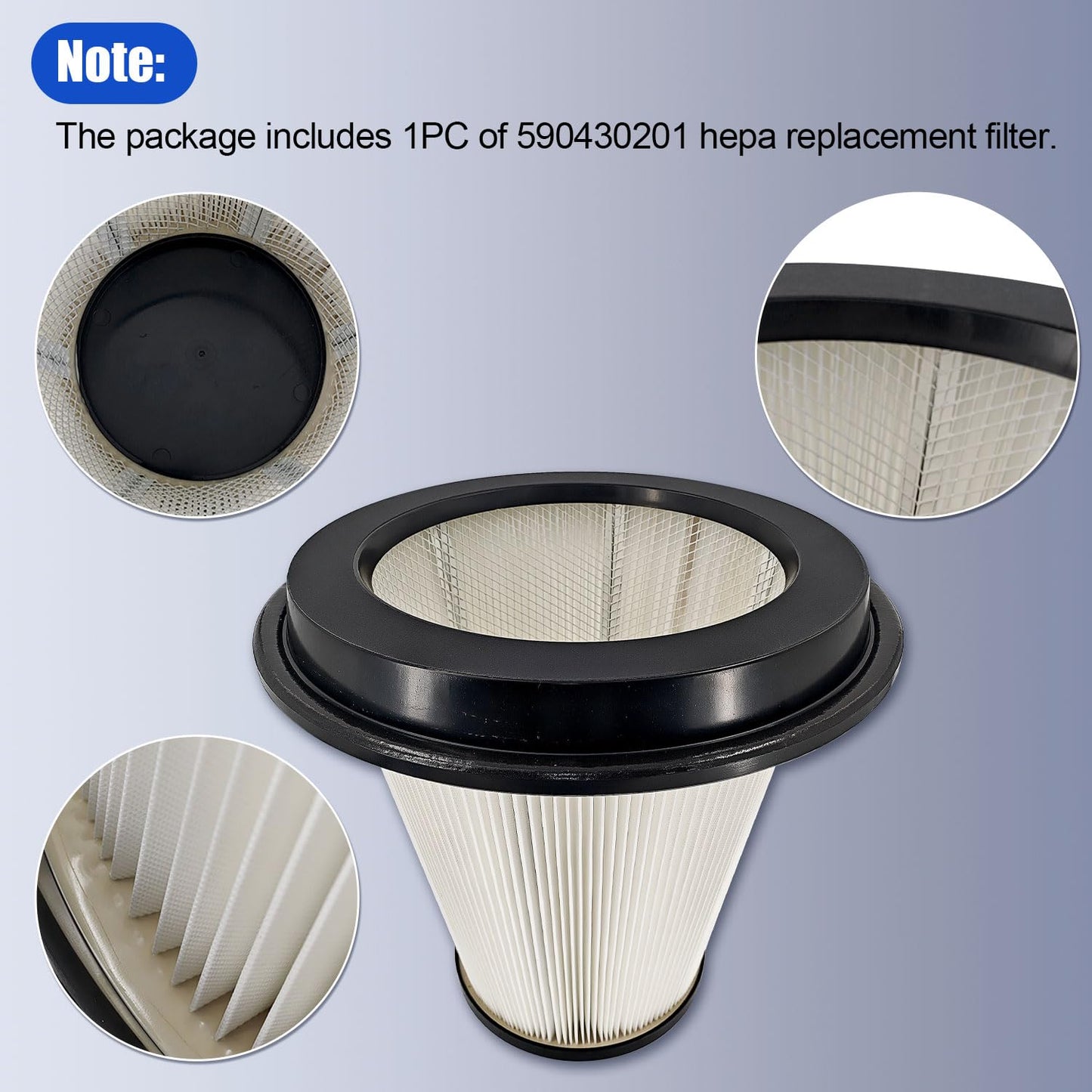 HonHuCo 200900050 Conical Pre Filter Compatible with Pullman Ermator S13 S26 S36 F26 Husqvarna G22 Dust Extractor 590430201