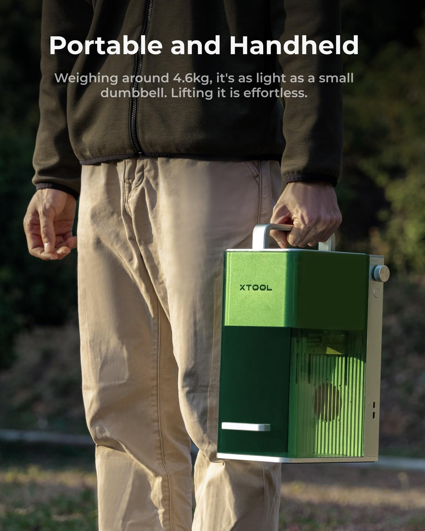 xTool F1 Lite Laser Engraver, 4000mm/s Lightning Speed Portable Laser Engraving Machine, Ultra HD Engraver for Wood, Leather, Acrylic, Glass, and More