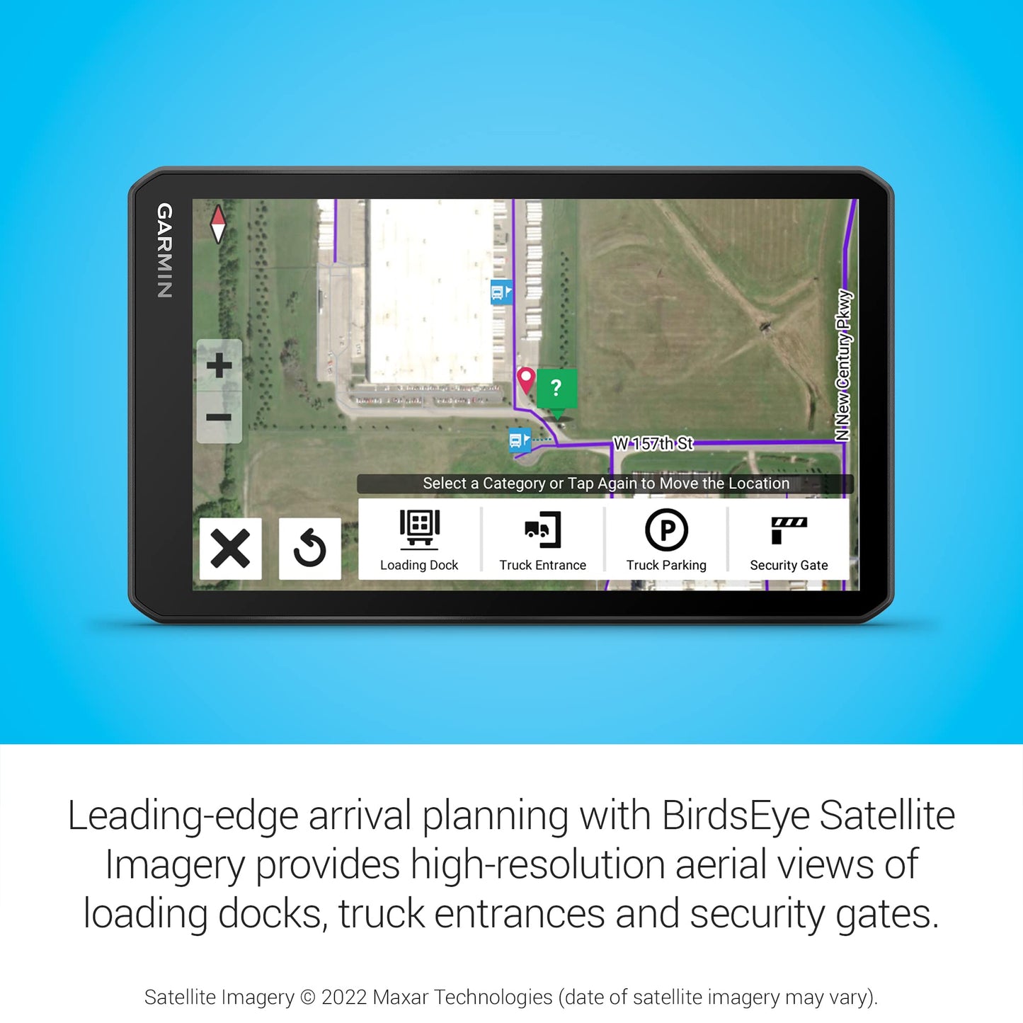 Garmin dezl OTR710, Large, Easy-to-Read 7 inch GPS Truck Navigator, Custom Truck Routing, High-Resolution Birdseye Satellite Imagery, Directory of Truck & Trailer Services (Renewed)