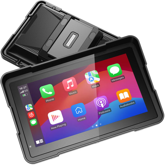 FancyTiger BM700 for BMW Motorcycle CarPlay & Android Auto, 7" IP67 Waterproof GPS Navigation Screen, Data Reading, Native Wonder Wheel Control, BT, TPMS, Light Sensor, Music Sharing, Intercom,16-Pin