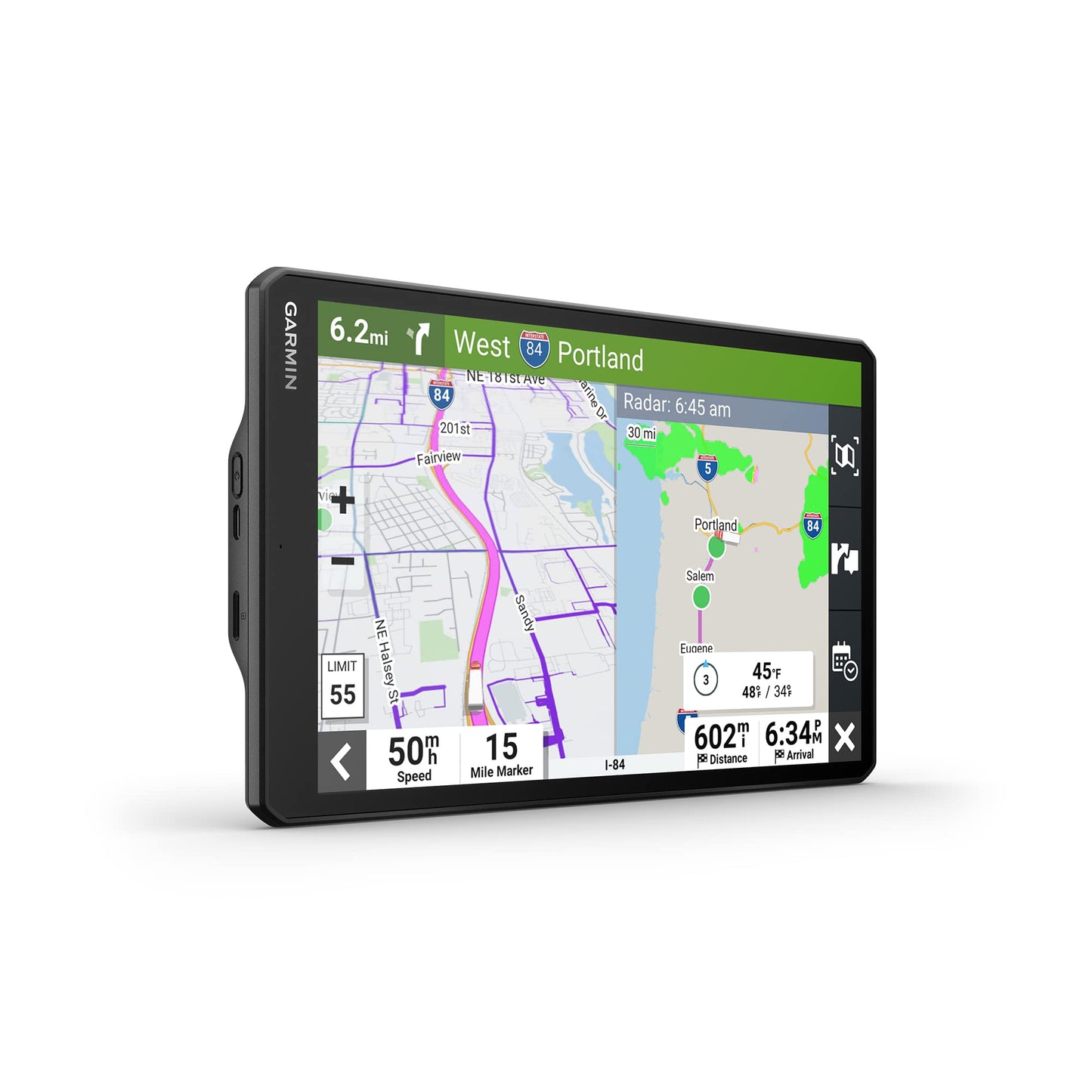 Garmin dēzl OTR1010, Extra-Large, Easy-to-Read 10” GPS Truck Navigator, Custom Truck Routing, High-Resolution Birdseye Satellite Imagery, Directory of Truck & Trailer Services