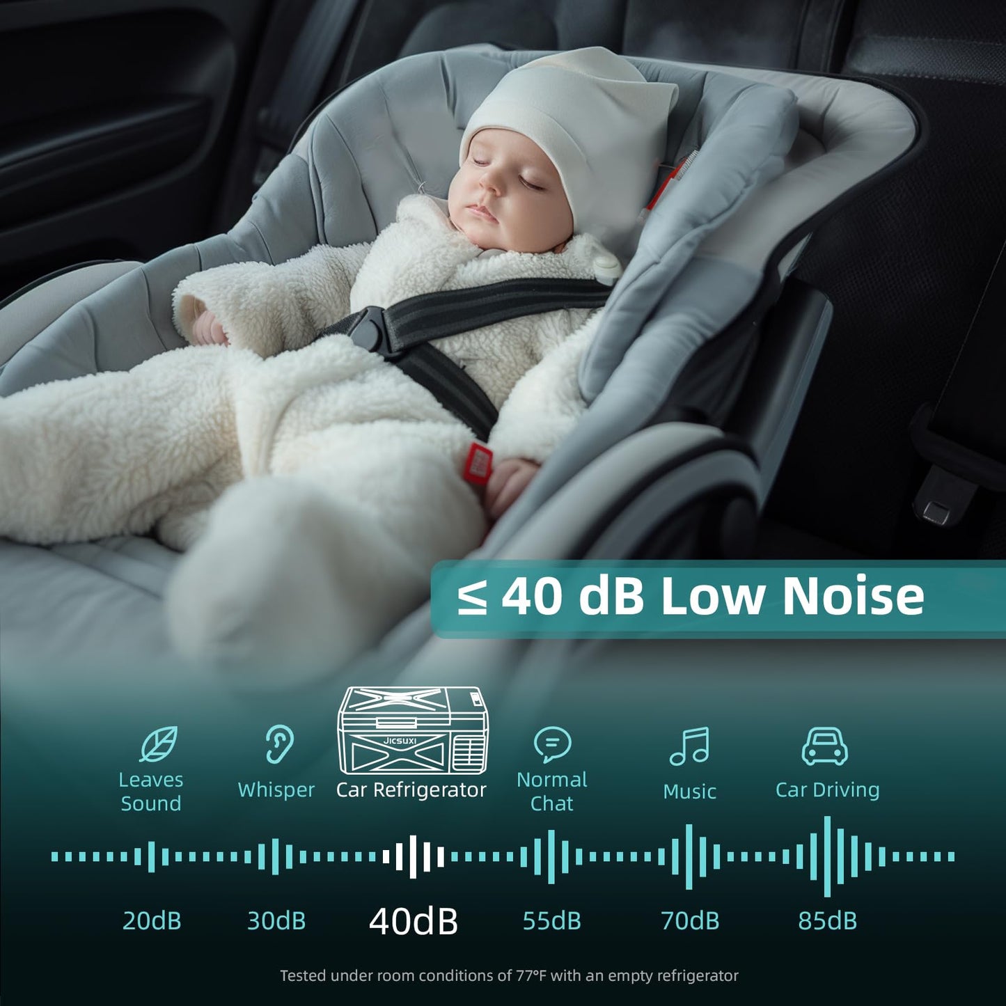 JicSuXi 12V Car Refrigerator, 17 Quart Portable Freezer 12 Car Fridge (-4F~68F) Compressor Electric Cooler with 12/24V DC 110-240V AC, APP Control For Car Truck RV Camping, Travel Outdoor Home