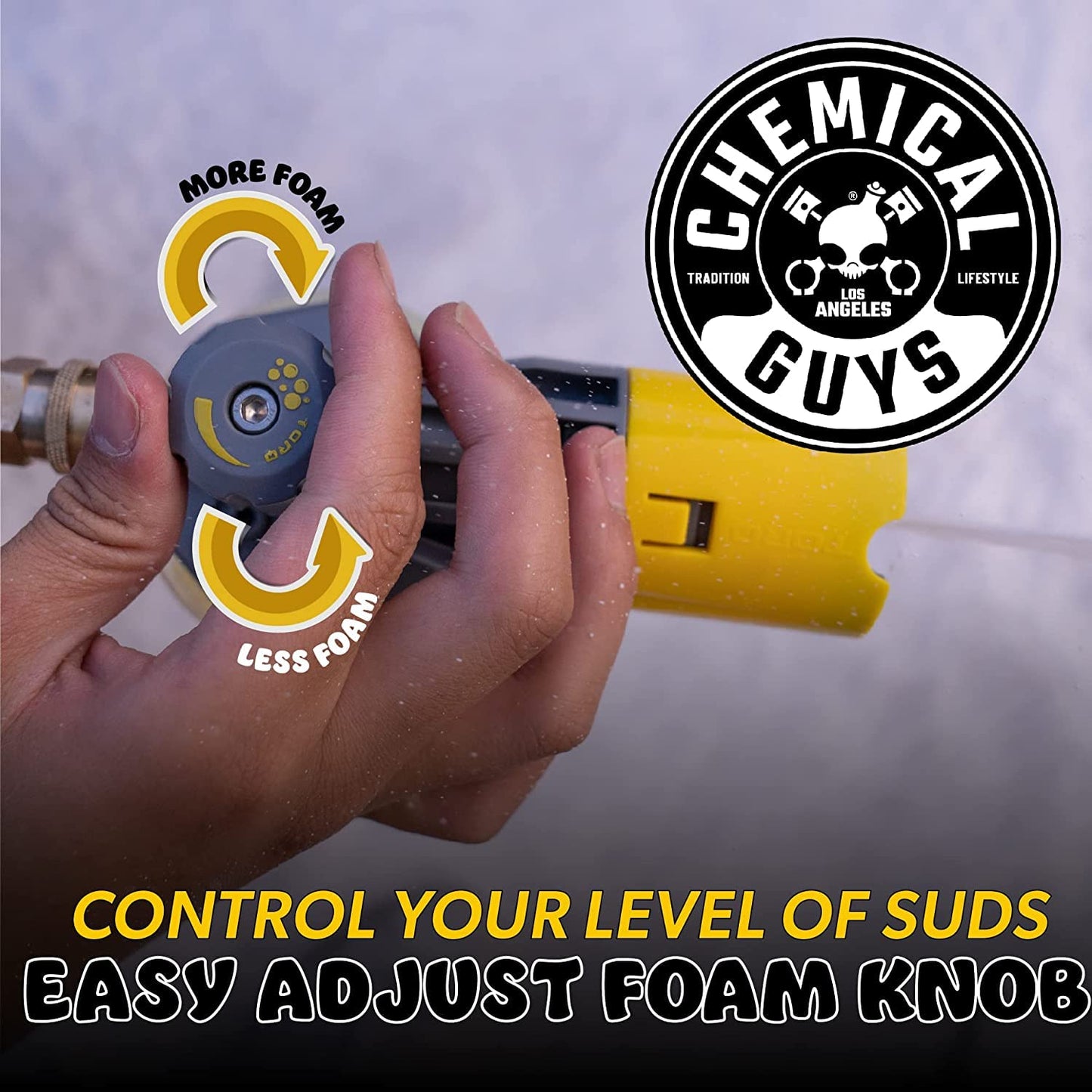 Chemical Guys EQP324 Big Mouth Max Release Foam Cannon (Car Wash, Home Wash & Boat Wash Foam Cannon That Connects to Your Pressure Washer) 34 oz Bottle