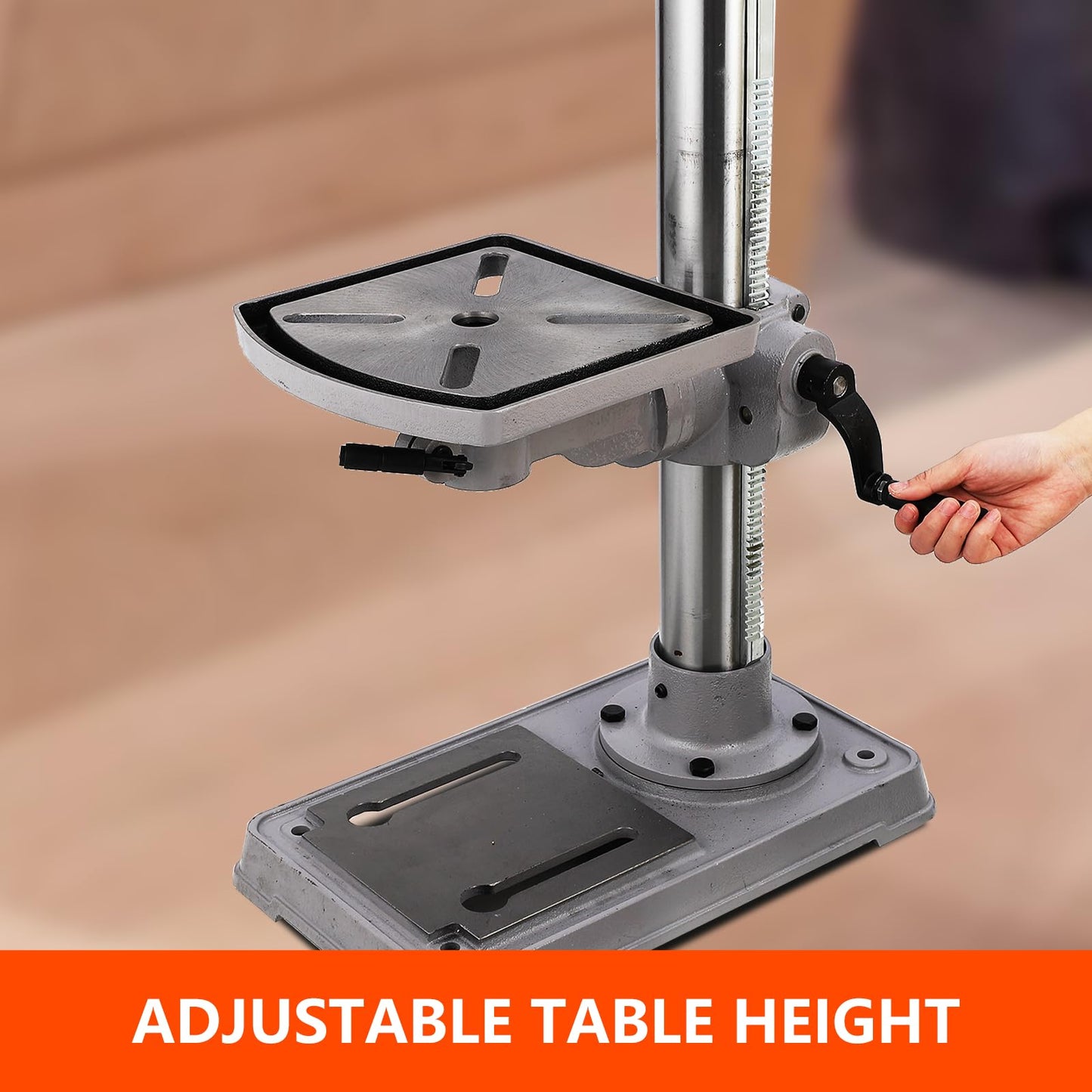 GarveeTech 13 in Floor Drill Press, 7.5 Amp 120V, 288-3084 RPM Variable Speed Cast Iron Bench Drill Press, 0-45°Tilting Worktable, Tabletop Drilling Machine for Wood Metal