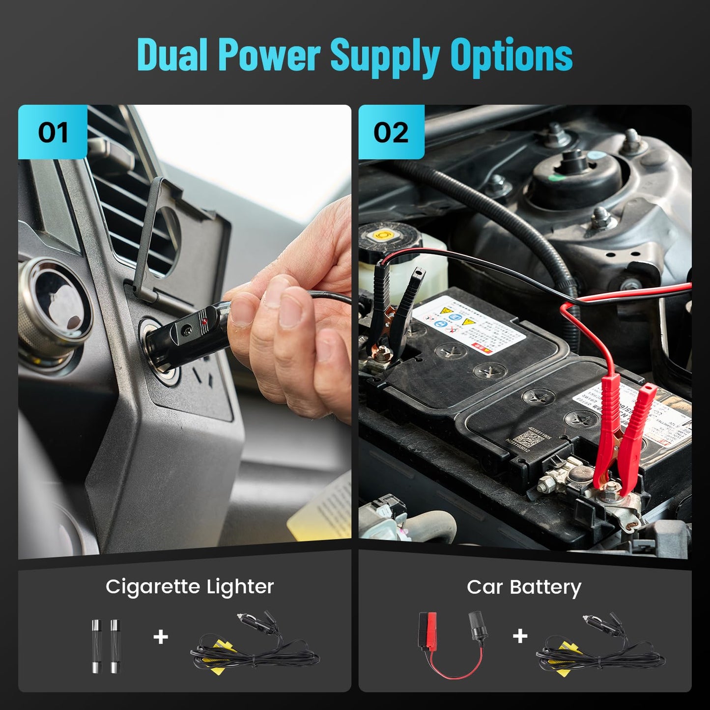 SEESII Electric Car Jack Kit 5 Ton 17.7 Inch Lift Range 3in1 car jack Hydraulic with Impact Wrench and Tire Inflator Floor Jack for SUV/Pickup/Truck/Sedan Roadside Emergency Tire Change Spare Tool Set