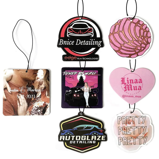 Custom Car Air Fresheners Picture Personalized Scents Air Freshener Car Deco Accessories Promotional Items with Business Logo/Text/Photo (Package: Standard Opp Bag, 200pcs)