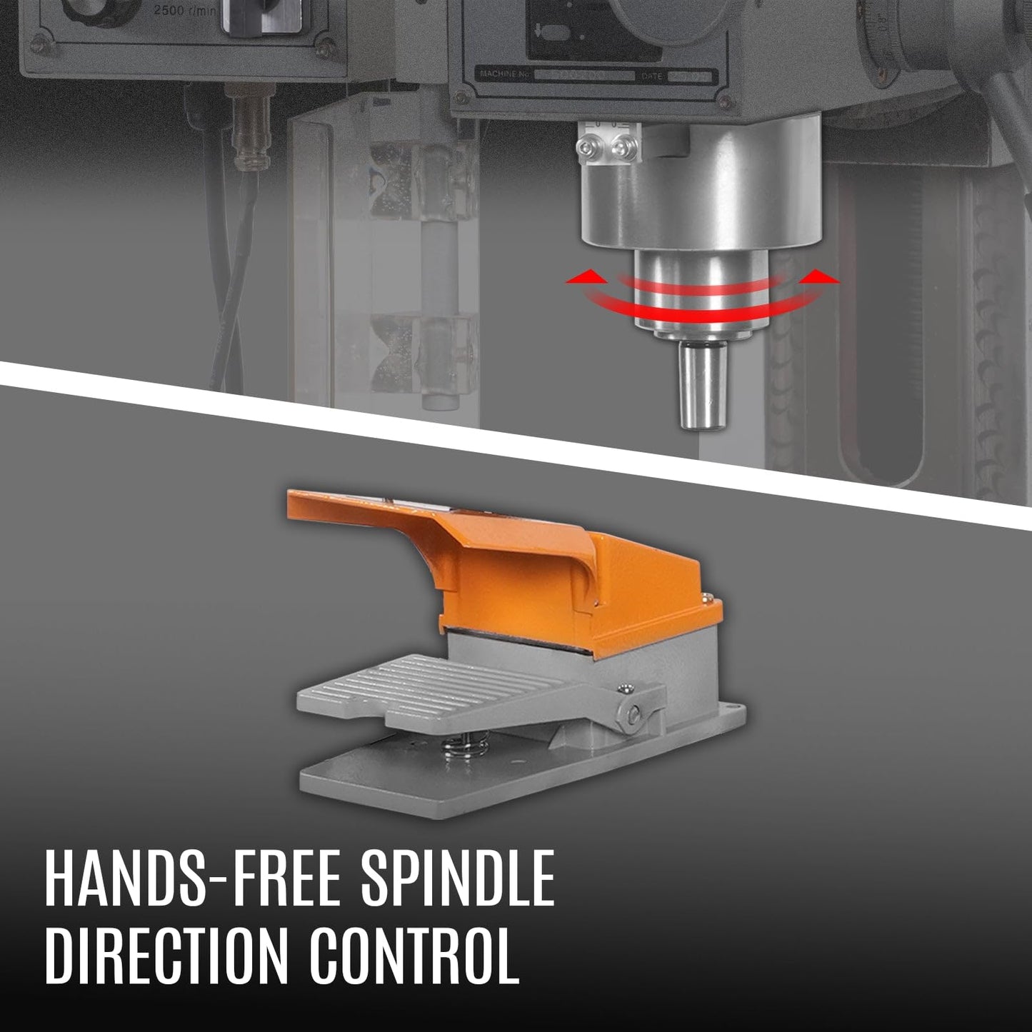 Mechmaxx 1.5HP 7''x 27-1/2''Benchtop Mini Mill Drill Machine, Variable Speed, R8 Spindle, Brushless Motor, 110V, Compact Milling Drilling Tool for Garage Shop, DIY Metalworking without Stand, VM25LD