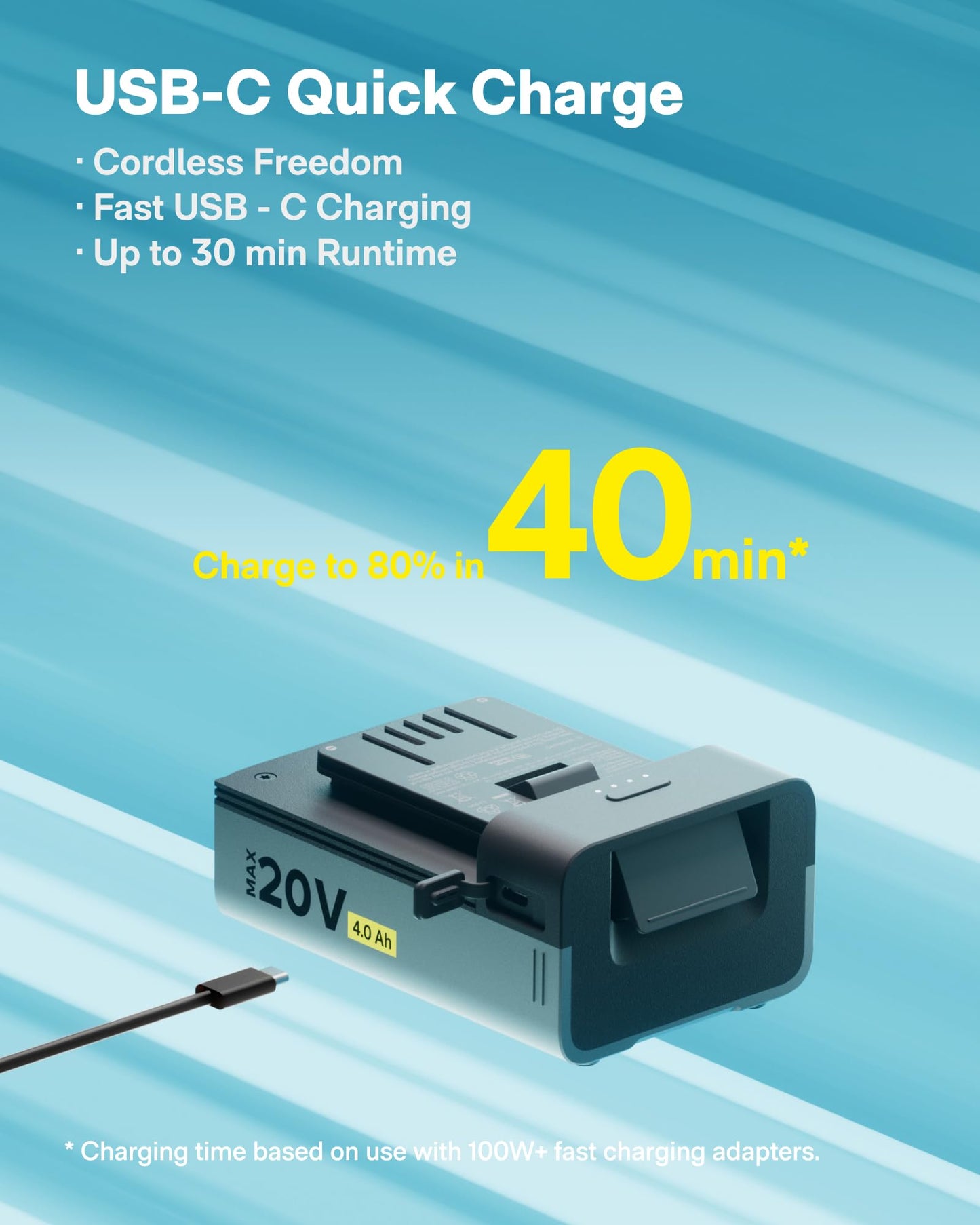 HOTO Cordless Leaf Blower, MAX 720CFM 120MPH, Electric Leaf Blower with Battery, USB-C Fast Charging, Handheld Mini Blower for Lawn Care, Snow, Yard, Leaves, Dust