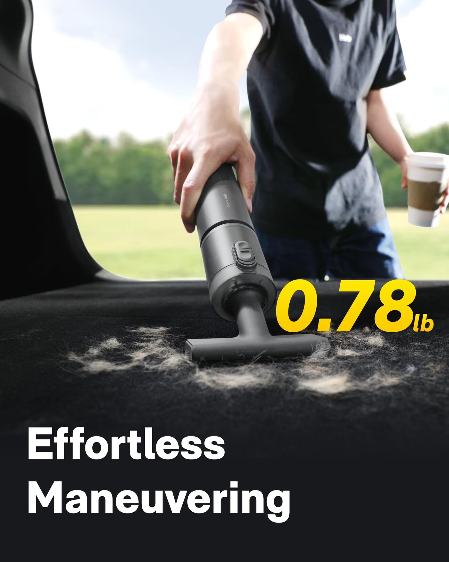 HOTO Handheld Car Vacuum Cleaner Cordless, 4-in-1 Portable Mini Vacuum with 20000Pa Strong Suction, Electric Compressed Air Duster Blower for Car, Desk, Computer, Keyboard, Home, Office Cleaning