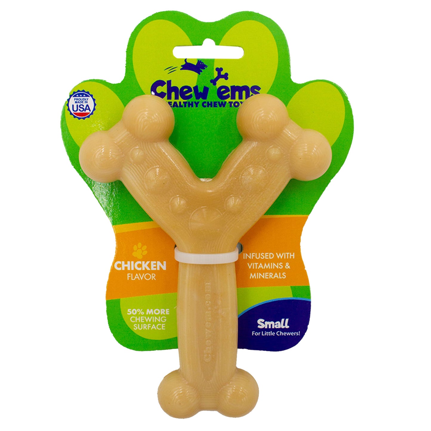 Chew'ems Durable Chew Toys for Small Dogs | Long-Lasting & Flavorful Chew Dog Toys, Small Dog Breeds | Chicken-Flavored