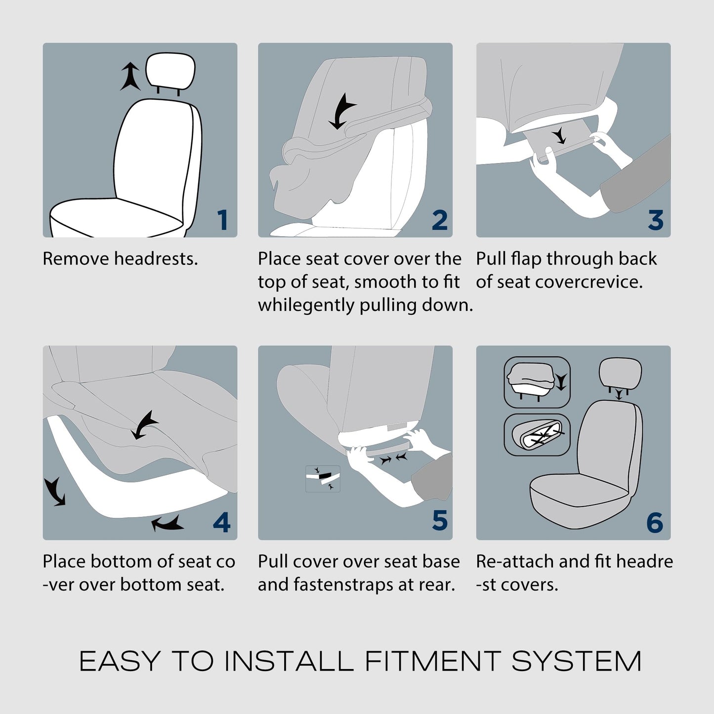 Skechers Car Seat Covers, Work Leather Seat Covers 5-Times Stronger Built-in Webbing, Oxford Fabric Front Seat Cover, Airbag Compatible, Automotive Comfort for Cars, Trucks, SUVs,Black