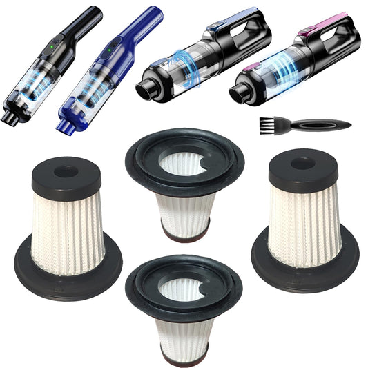 Feenynic 4pack Hepa Filters Replacement Compatible with MONOZEL VC026 Cordless Handheld Vacuum Cleaner, Washable Filters Works on dormzie VC029 Cordless Handheld Vacuum.