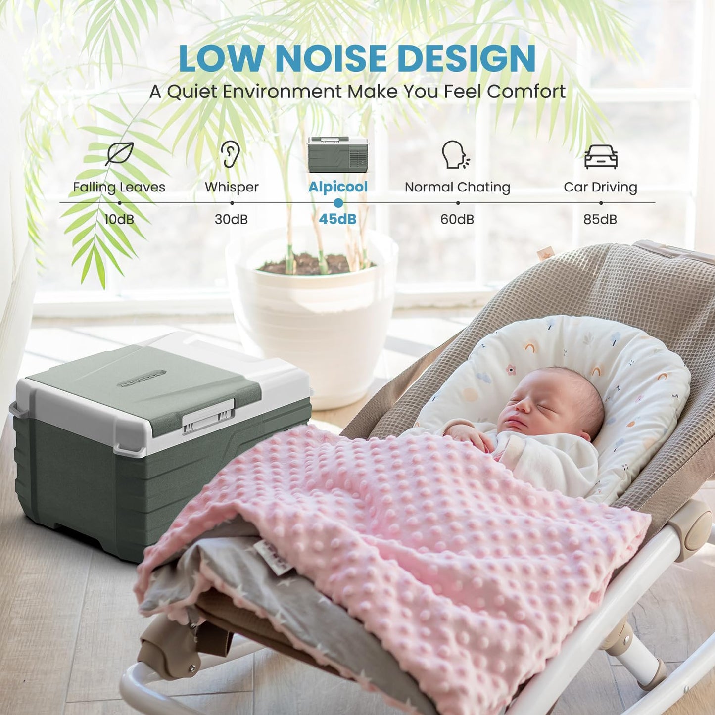 Alpicool 12 Volt Refrigerator 12V Car Fridge 10 Quart Small Car Refrigerator Portable Fridge 12/24V DC 110~240 Volt AC for Truck RV Camper SUV Portable Freezer Electric Cooler for Camping (-4℉-68℉)