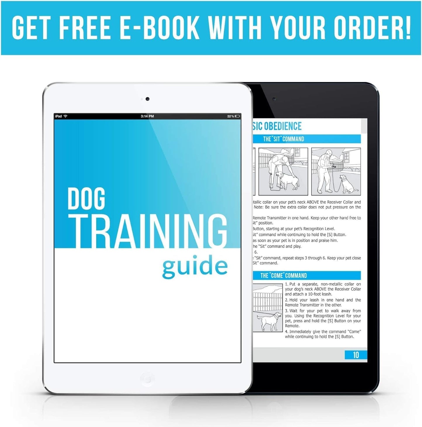 PetSpy Shock Collar for Dogs-Waterproof Dog Shock Collar with Remote Control,Vibration,Electric Shock,Beep-E Collar for Dogs Training,Collar with Remote for 10-140 LBS