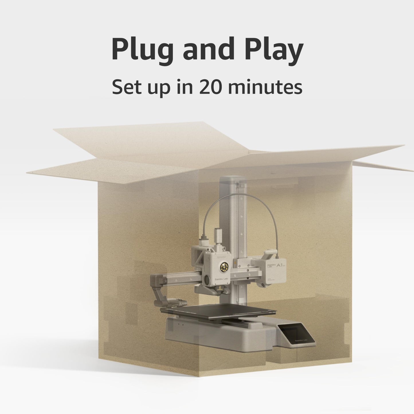 Bambu Lab A1 Mini Combo, A1 Mini 3D Printer and AMS lite, Support Multi-Color 3D Printing, High Speed & Precision, Full-Auto Calibration & Active Flow Rate Compensation, ≤48 dB Quiet FDM 3D Printers