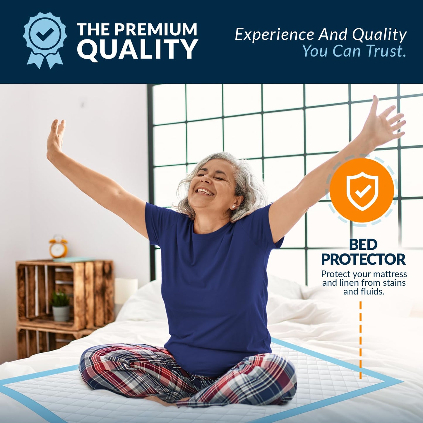 MED PRIDE Disposable Underpads 23'' X 36'' (25-Count) Incontinence Pads, Chux, Bed Covers, Puppy Training | Thick, Super Absorbent Protection for Kids, Adults, Elderly | Liquid, Urine, Accidents