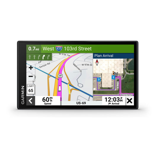 Garmin dzl OTR610, Large, Easy-to-Read 6' GPS Navigator, Custom Truck Routing, High-Resolution Birdseye Satellite Imagery, Directory of Truck & Trailer Services