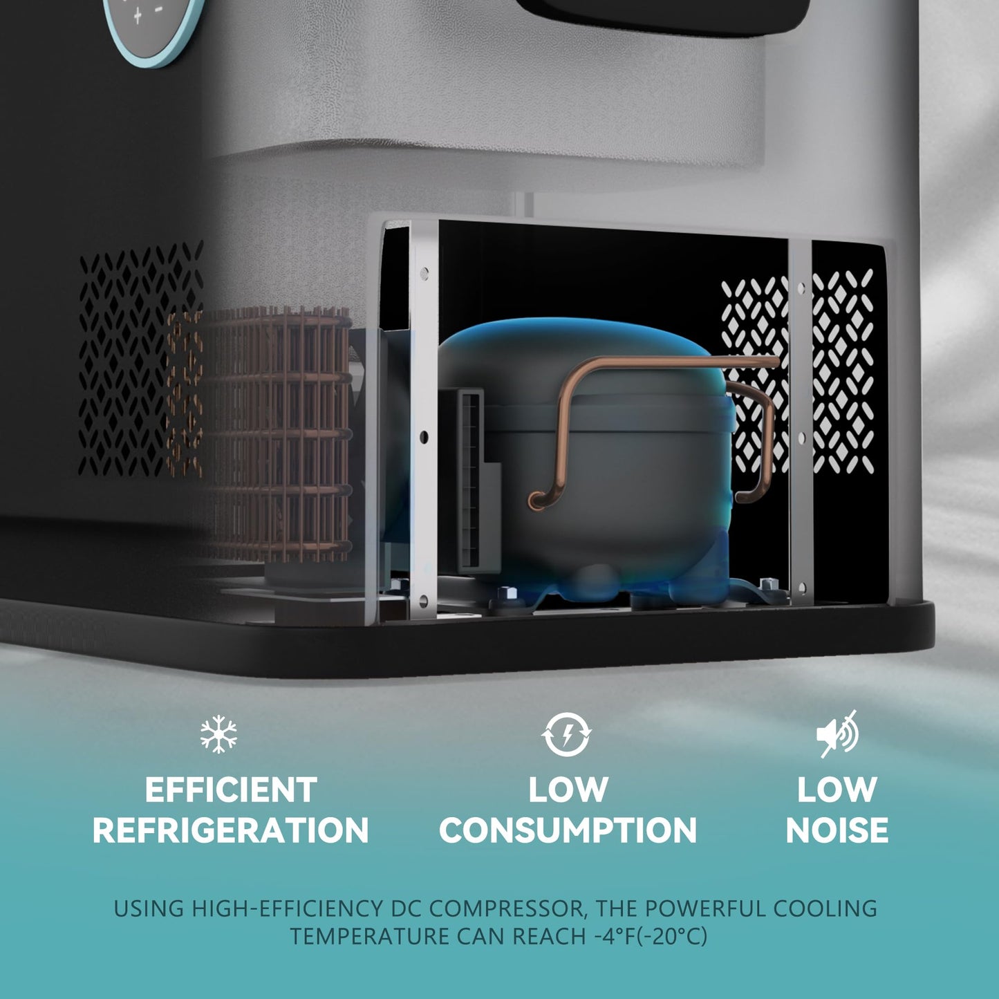 EUHOMY 12 Volt Refrigerator, 48QT Dual Zone Electric Cooler APP Control, Car Refrigerator with 12/24V DC 110-240V AC, Car Fridge -4℉~68℉, Portable Freezer Aluminum Interior for Camping,Trip,Home,Truck