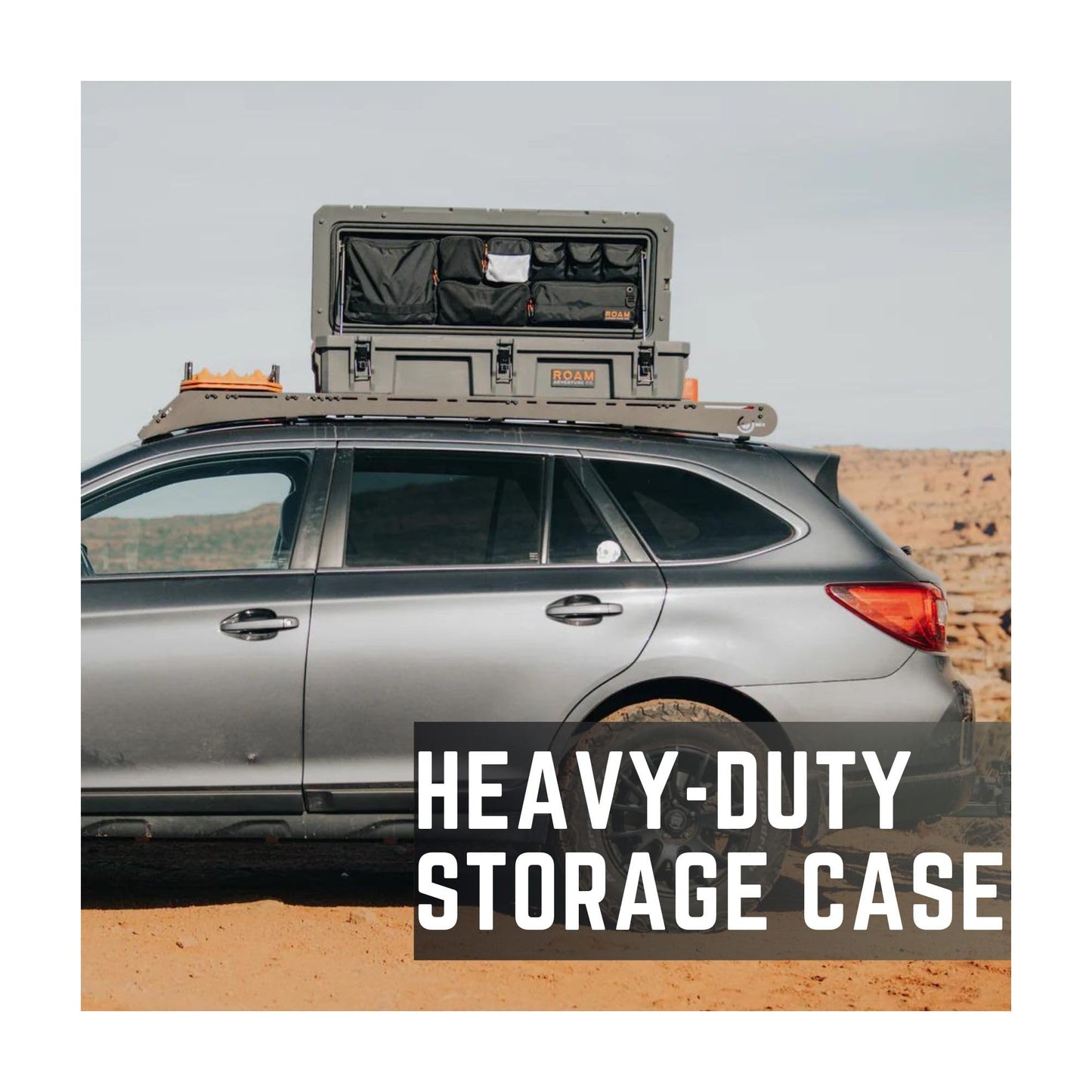 ROAM Rugged Cargo Box - Heavy Duty Roof-Mounted Storage Case, Lockable Waterproof Camping Gear Organizer, Truck Bed Storage Bin, Adventure Ready Overland Gear for Off-Road Travel