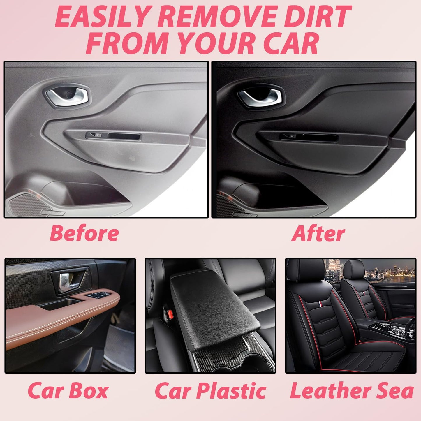 Car Interior Cleaner,Vehicle Interior Polish,Interiors Detailer Spray,Total Cars Interior Cleaner Rejuvenation,Decontamination,Interior All Purpose Car Cleaner (2PCS*100ml)