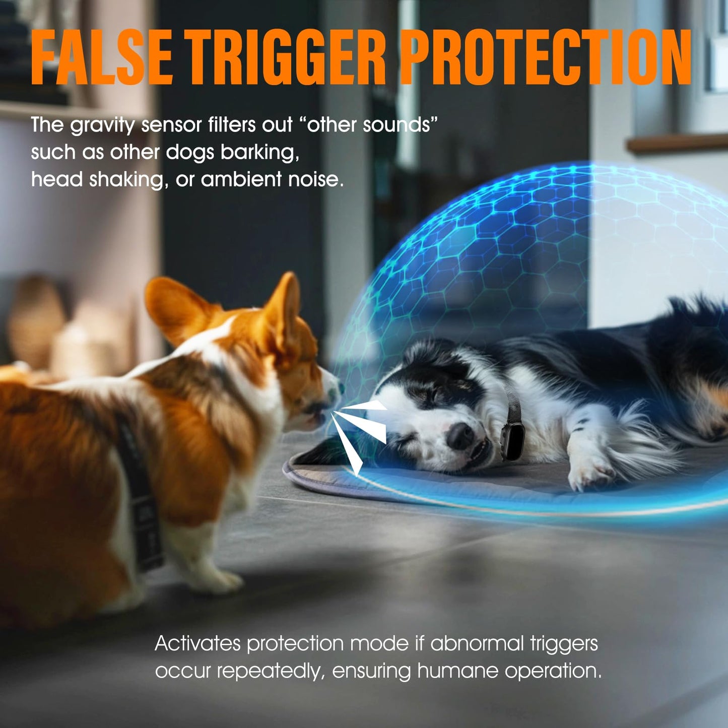 SKBAK Smart Dog Bark Collar, for Small Medium Large Dogs 10-100lbs, Automatic Dog Training Collar to Decrease Barking, Anti Barking Device with 4 Training Modes, More 8 Sensitivity Levels, Black