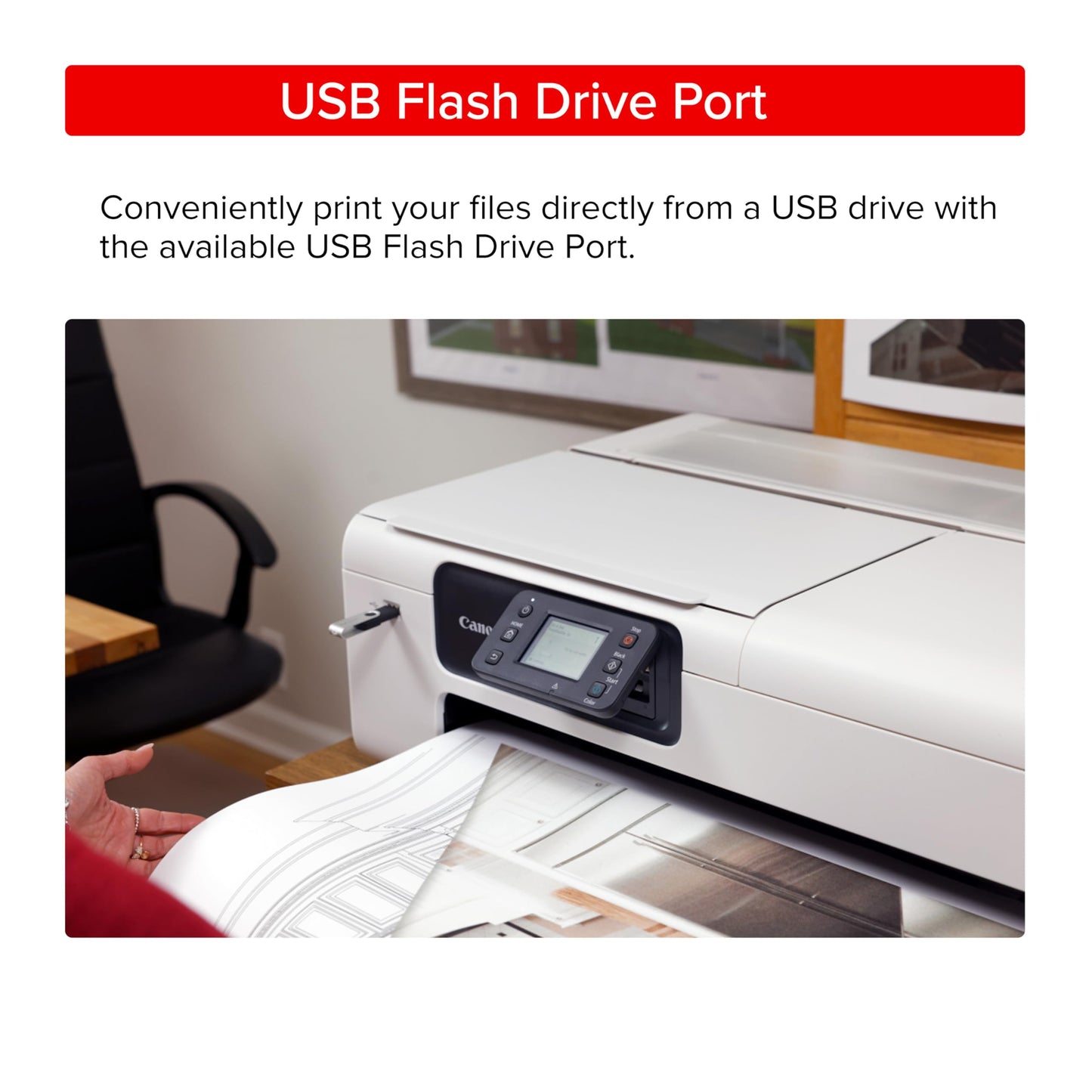 Canon imagePROGRAF TC-21M – Multifunction Printer| 24" Large Format Poster & Plotter Printer - Automatic Roll & Cut Sheet Paper Feeder, USB, Wi-Fi, LAN,White