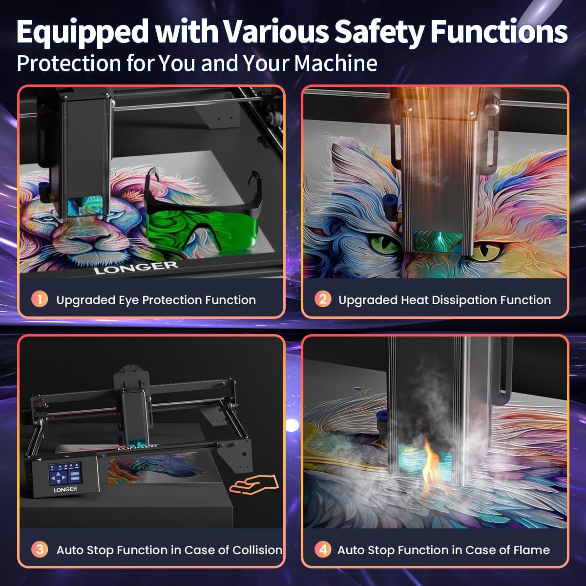 Longer RAY5 20W Laser Engraver,20000mW Output,32-bit Motherboard, 130W CNC Laser Cutter,App Offline Control, DIY Engraver Tool for Metal/Glass/Wood, Engraving Speed of 10000 mm/min