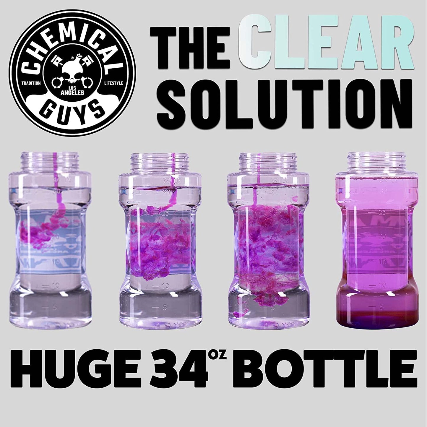 Chemical Guys EQP324 Big Mouth Max Release Foam Cannon (Car Wash, Home Wash & Boat Wash Foam Cannon That Connects to Your Pressure Washer) 34 oz Bottle