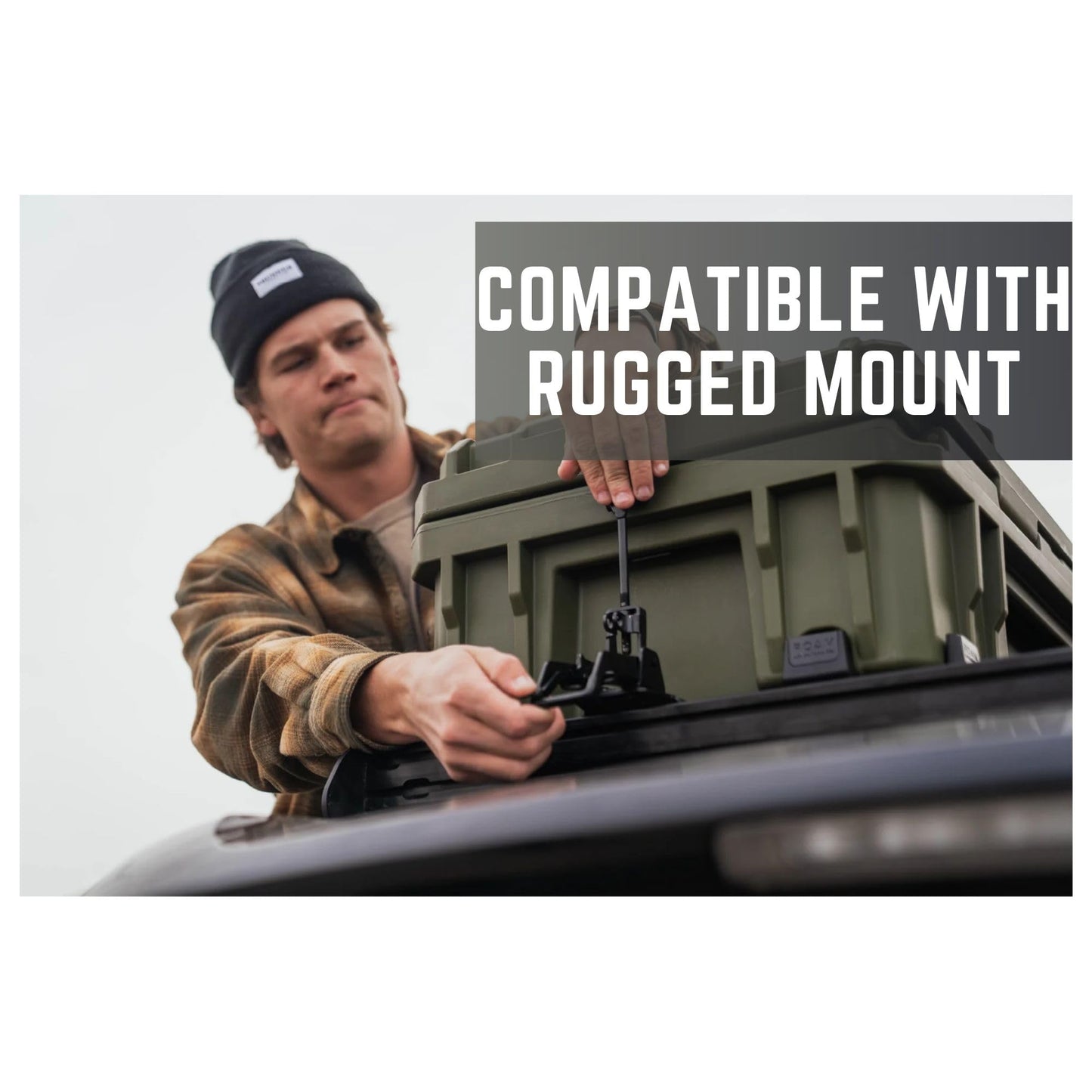 ROAM Rugged Cargo Box - Heavy Duty Roof-Mounted Storage Case, Lockable Waterproof Camping Gear Organizer, Truck Bed Storage Bin, Adventure Ready Overland Gear for Off-Road Travel