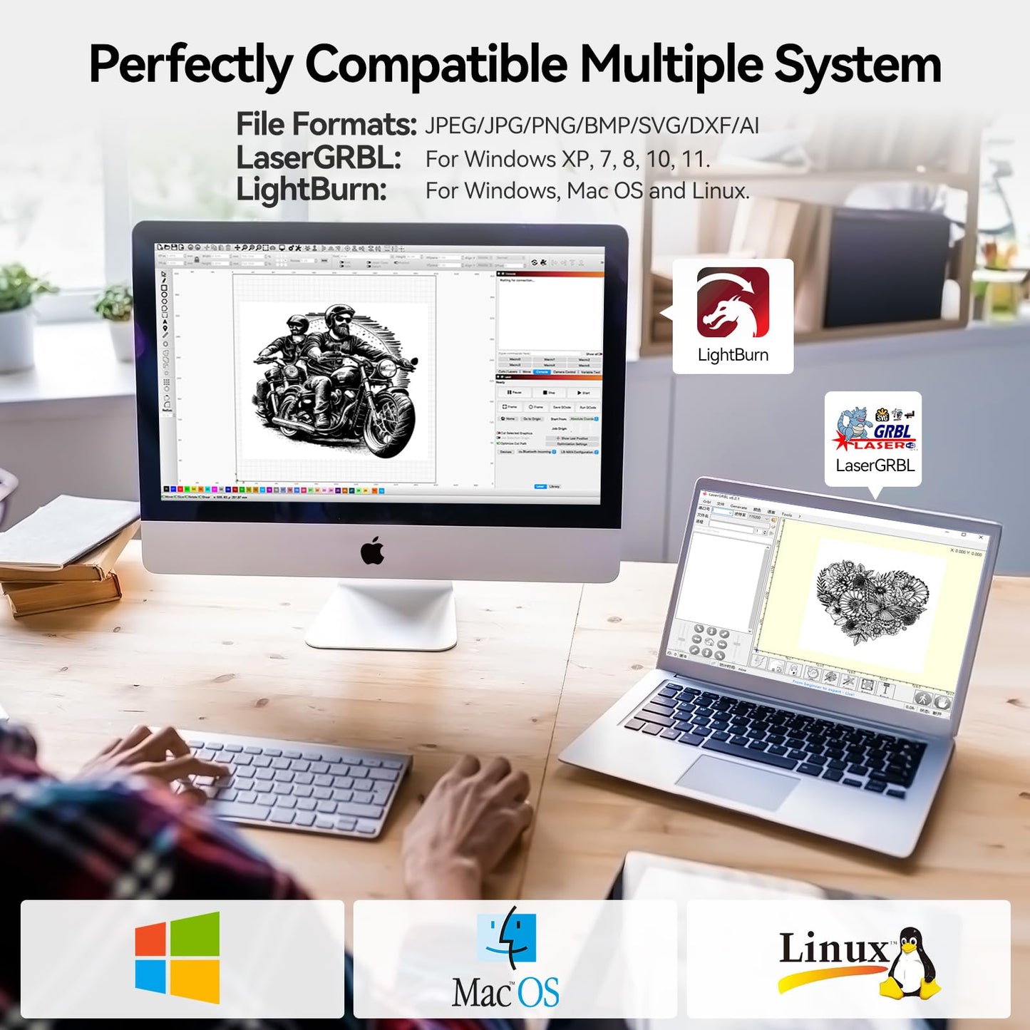 Laser Engraver, KENTOKTOOL LE400PRO 50W Laser Engraving Machine for Beginners, 5.5W Power High Precision Metal Laser Engraver and Cutter Machine for Wood, Acrylic, Leather, for Commercial and Domestic