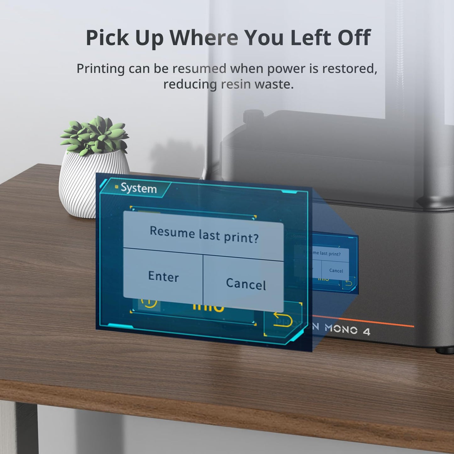 ANYCUBIC Photon Mono 4, Resin 3D Printer with 7'' 10K Mono LCD Screen, Stable LighTurbo Light Source and 70mm/h Fast Printing, Print Volume 6.04'' x 3.42'' x 6.49''