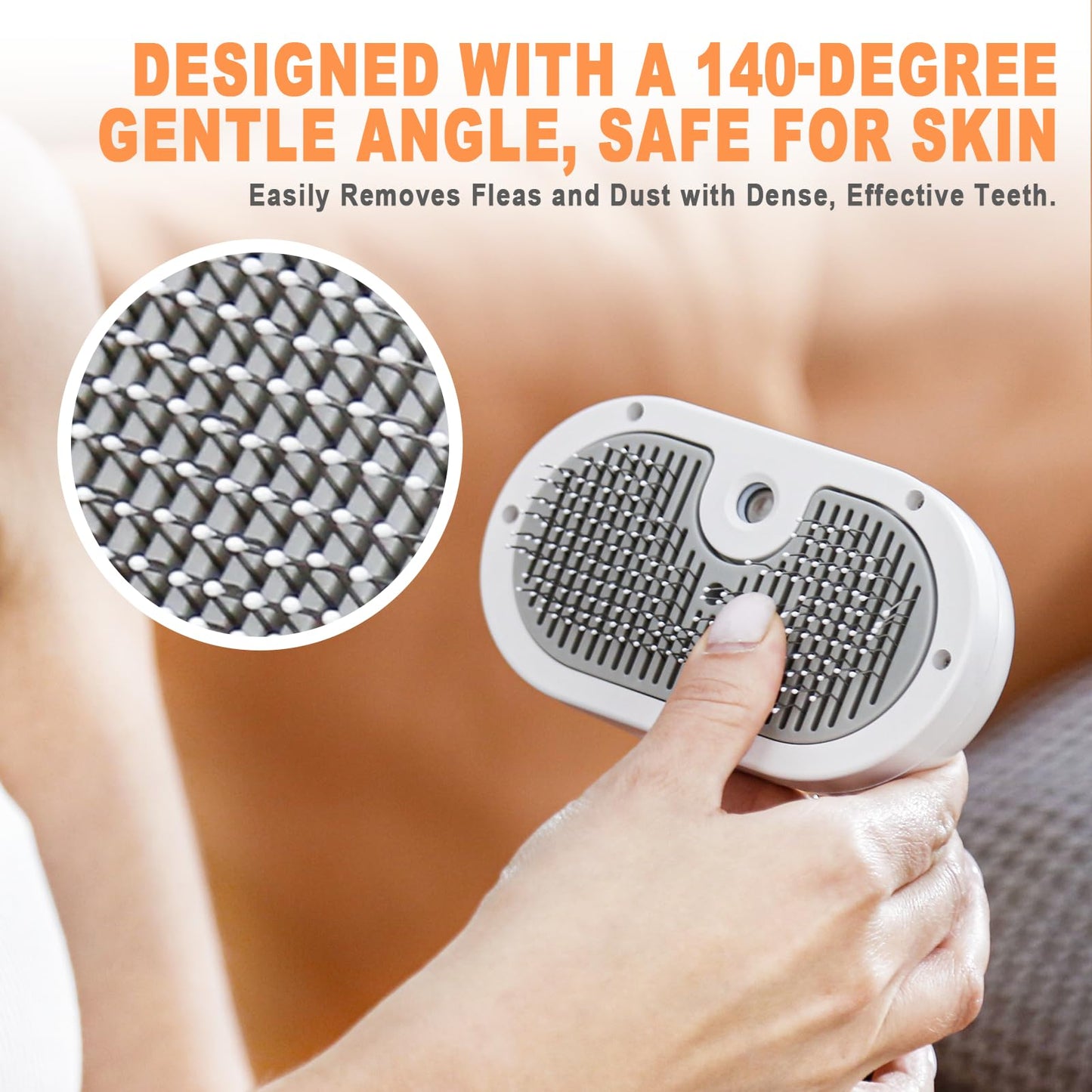 Cat Steam Brush-3 in 1 Pet Brush,Dog Shedding Tool Self Cleaning Pet Spray Depilation Comb with Release Button,Dog Steam Brushs,Cat Grooming Supplies for Long Short Haireds