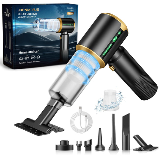 JIXINMIYUE Car Handheld Vacuum Cordless: Car Vacuum Cleaner with 16000Pa Ultra-Strong Suction, Brushless Motor & HEPA Filter - Lightweight Design for Drivers and Office Workers