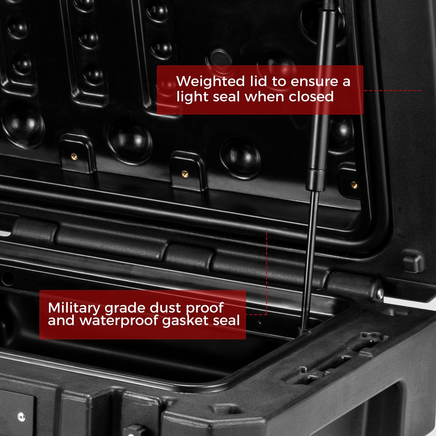 RUGCEL 58L Waterproof Dry Box - Heavy-Duty Overland & Off-Road Storage Case for Car Camping Equipment, Roof Gear & Vehicle Luggage