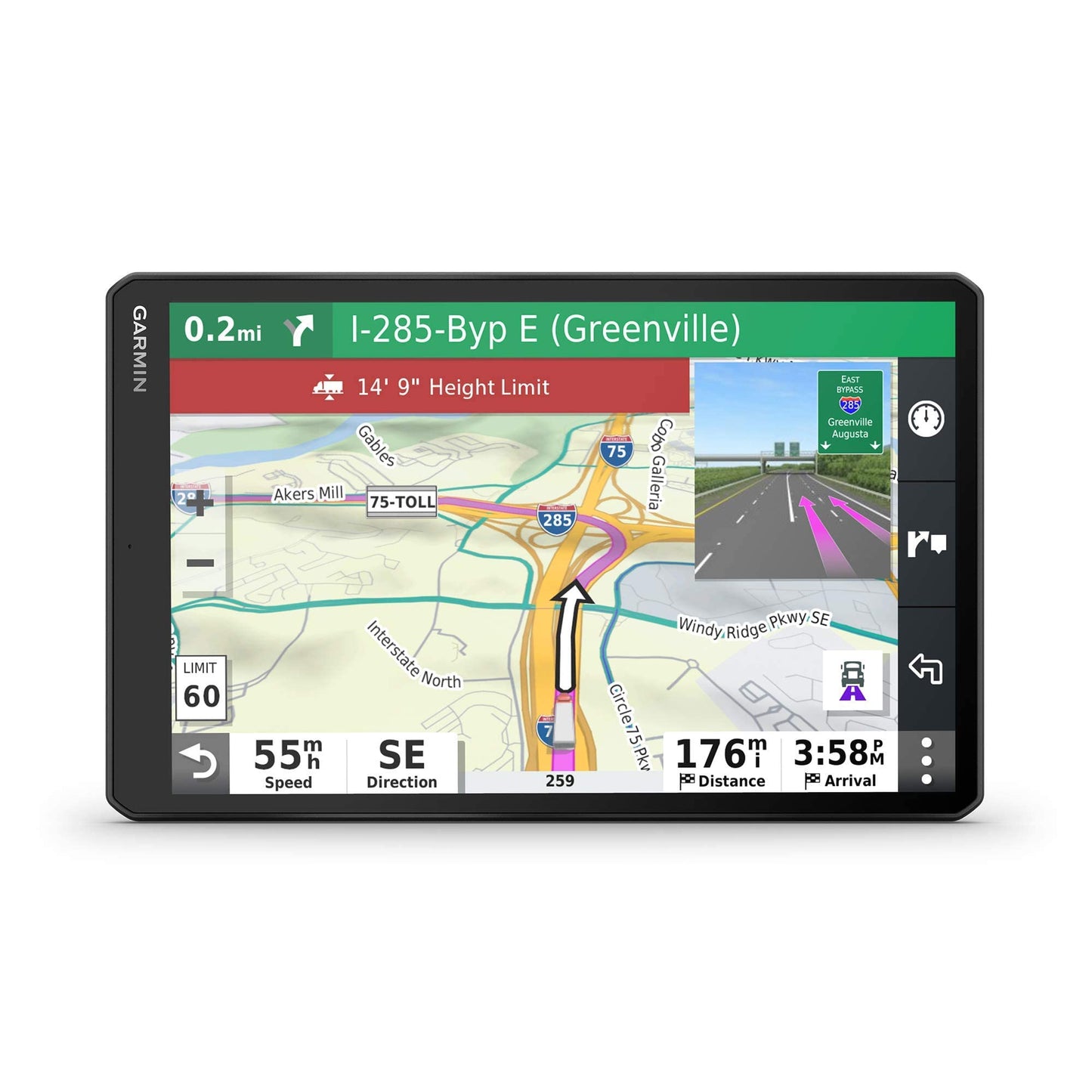 Garmin dēzl OTR1000, 10-inch GPS Truck Navigator, Easy-to-read Touchscreen Display, Custom Truck Routing and Load-to-dock Guidance (Renewed)
