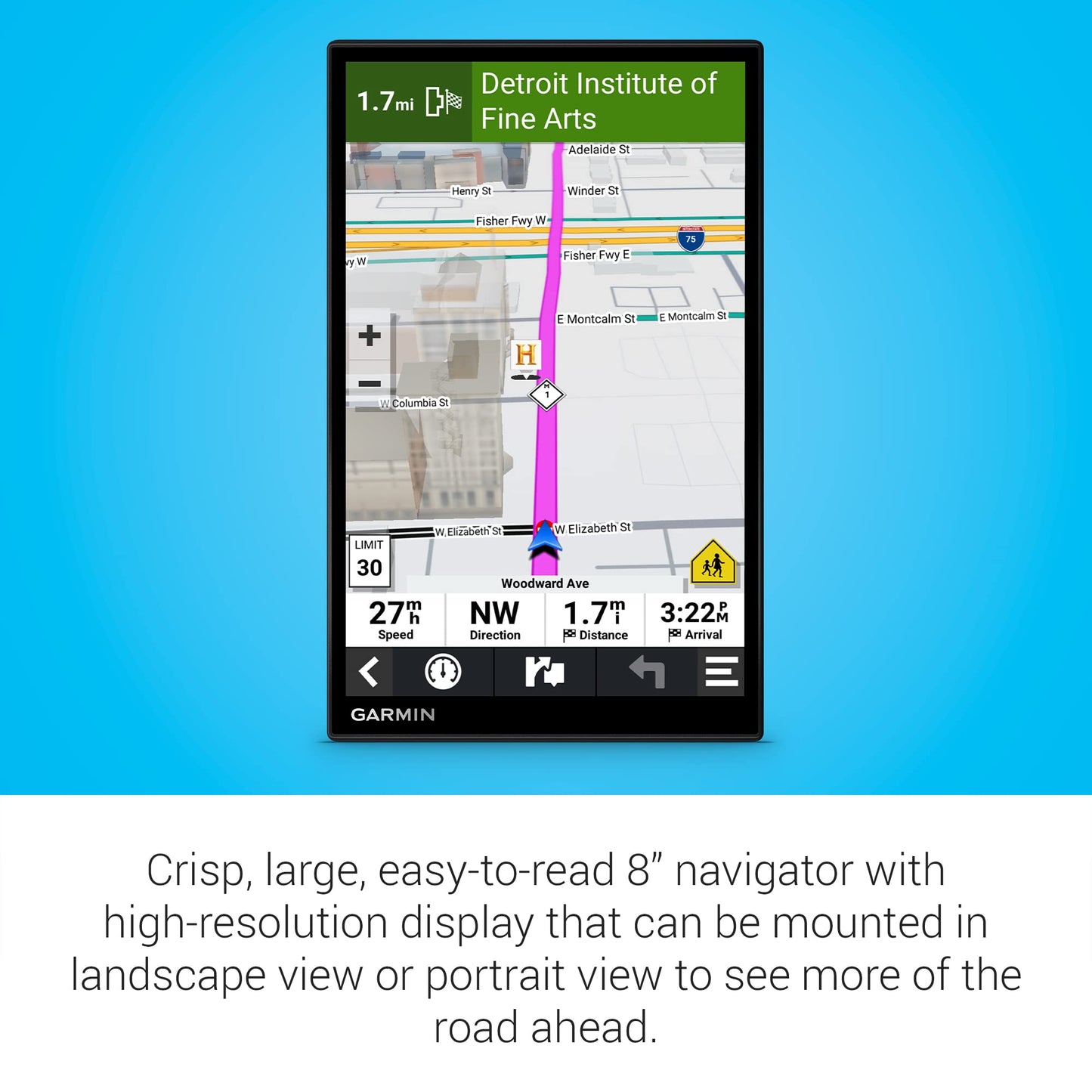 Garmin DriveSmart 86, 8-inch Car GPS Navigator with Bright, Crisp High-Resolution Maps and Garmin Voice Assist