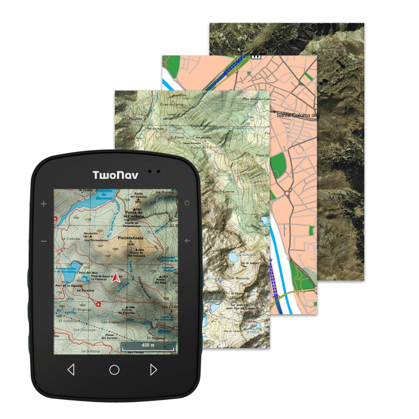 TwoNav Terra (32 GB), GPS Bike Computer with 3.7-inch Wide Screen for Mountain, Hiking, MTB, Bicycle with maps Included. Colour Turquoise